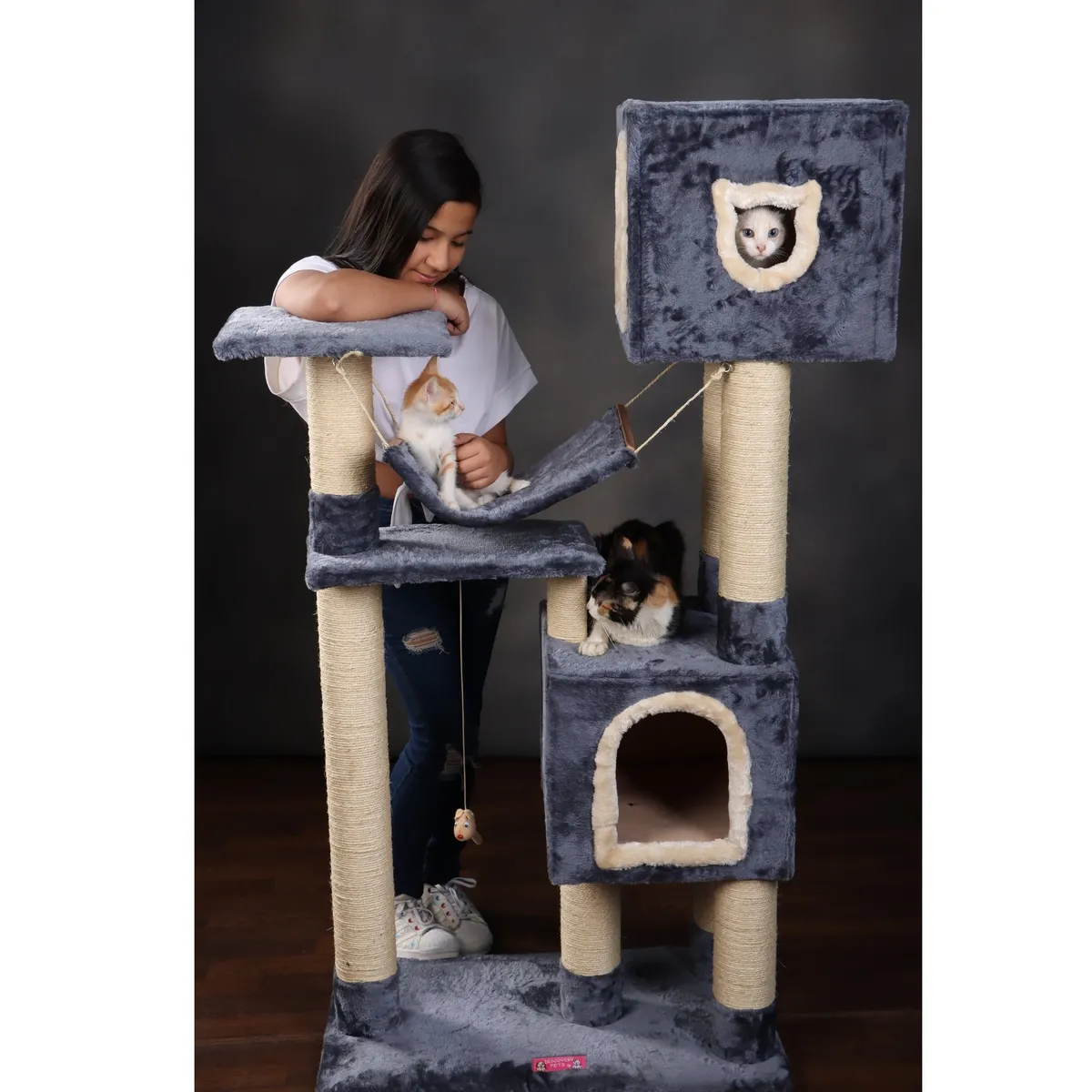 DISCOVERY PETS - Rascador Angeles Duo Color Plomo Rata