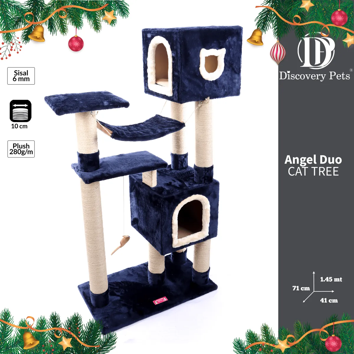 DISCOVERY PETS - Rascador Angeles Duo Color Plomo Rata