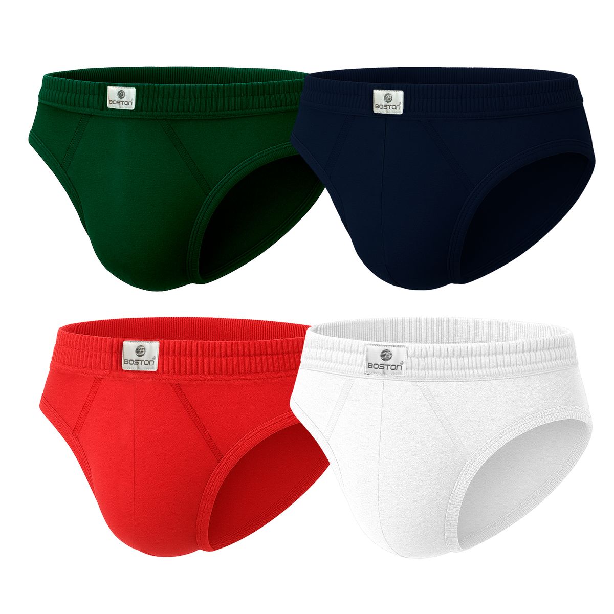 BOSTON - Pack x4 Trusas Boston Recubierto Bikini Multicolor