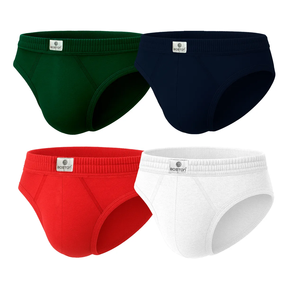 BOSTON - Pack x4 Trusas Boston Recubierto Bikini Multicolor