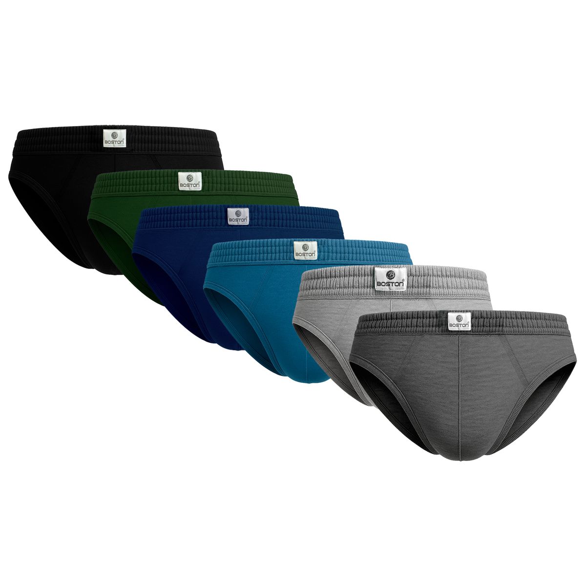 BOSTON - Pack X6 Trusas Boston Bikini Algodón Multicolor