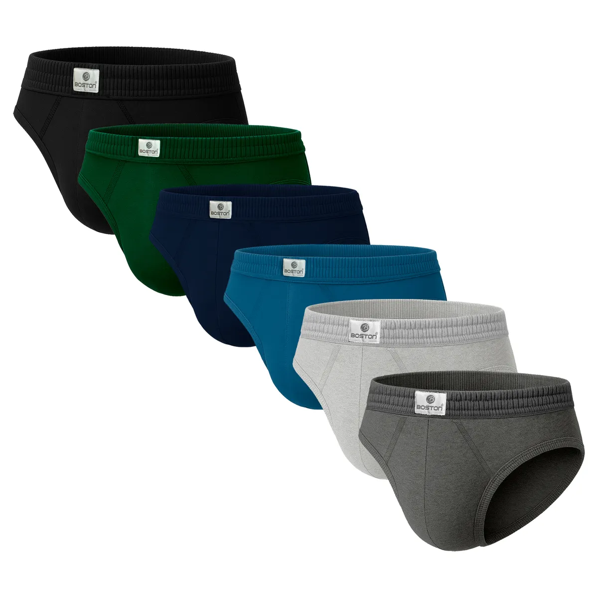 BOSTON - Pack X6 Trusas Boston Bikini Algodón Multicolor