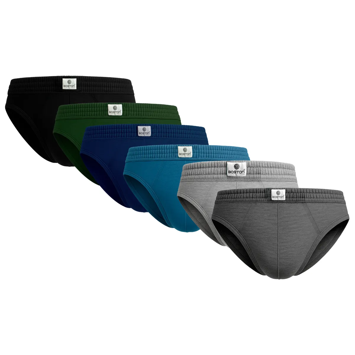 BOSTON - Pack X6 Trusas Boston Bikini Algodón Multicolor