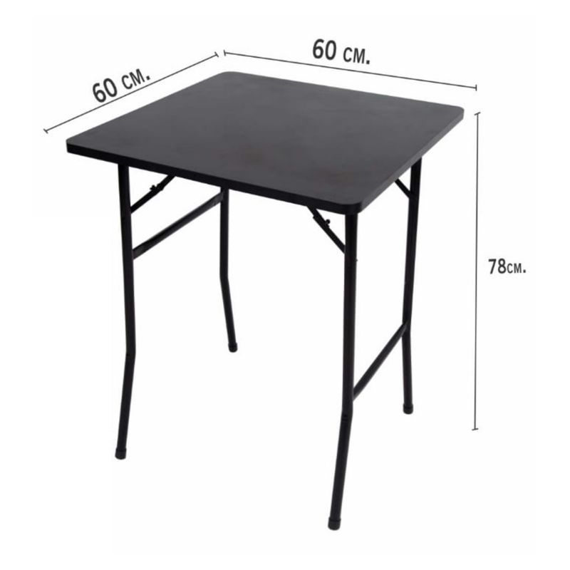 ATAHUALPA - Mesa plegable atahualpa 60x60cm -negro