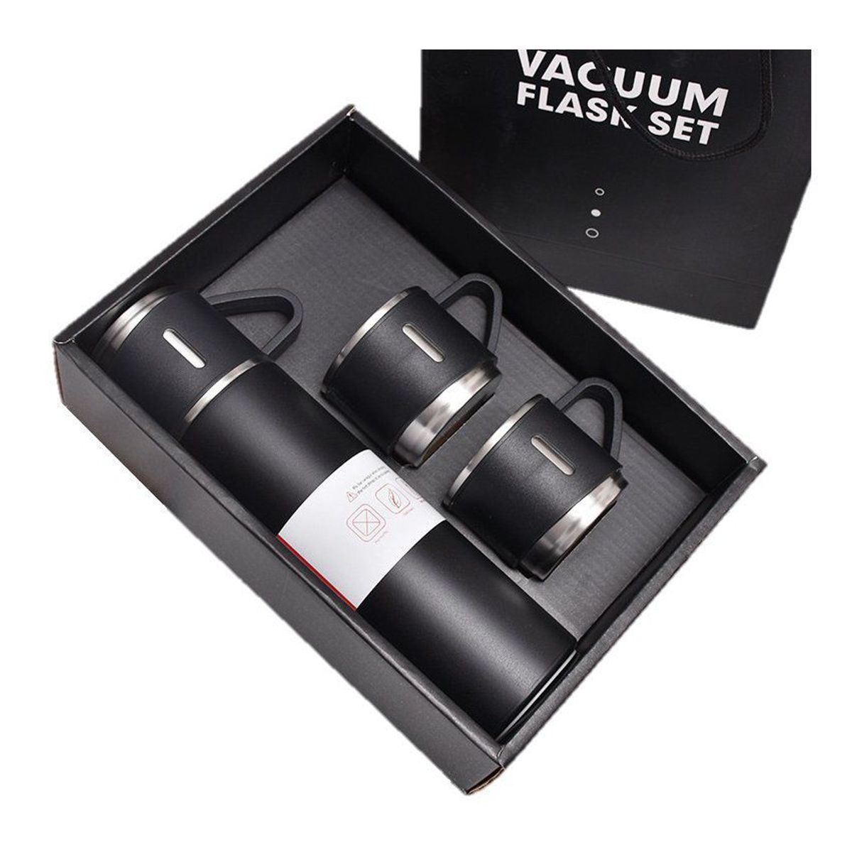 GENERICO - Set de 4 pz termo de acero inoxidable 500 ml taza