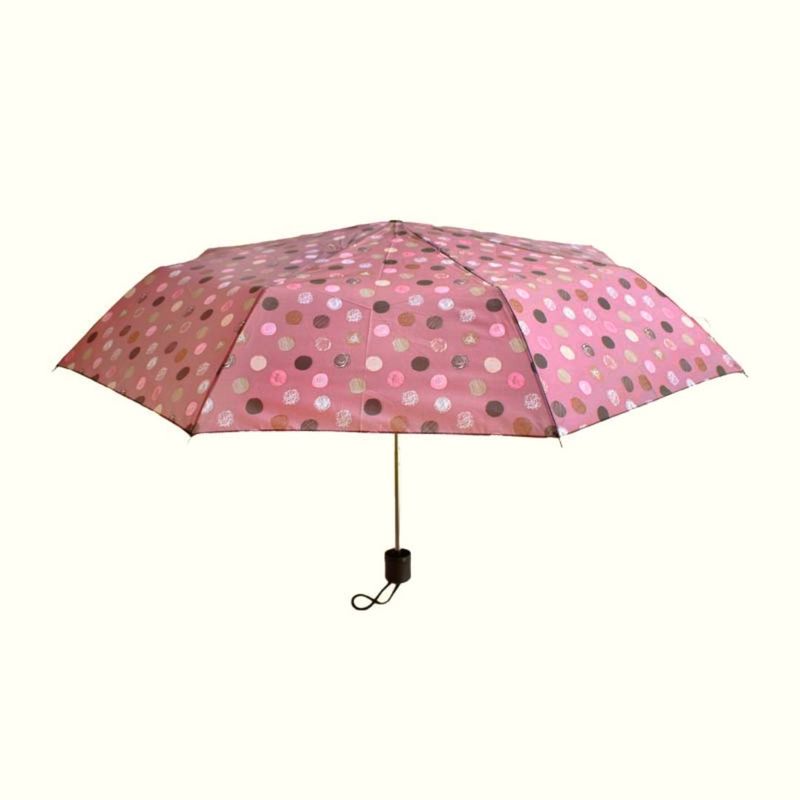 GENERICO - PARAGUAS PLEGABLE MUJER MODELO BOSTON PALO ROSA