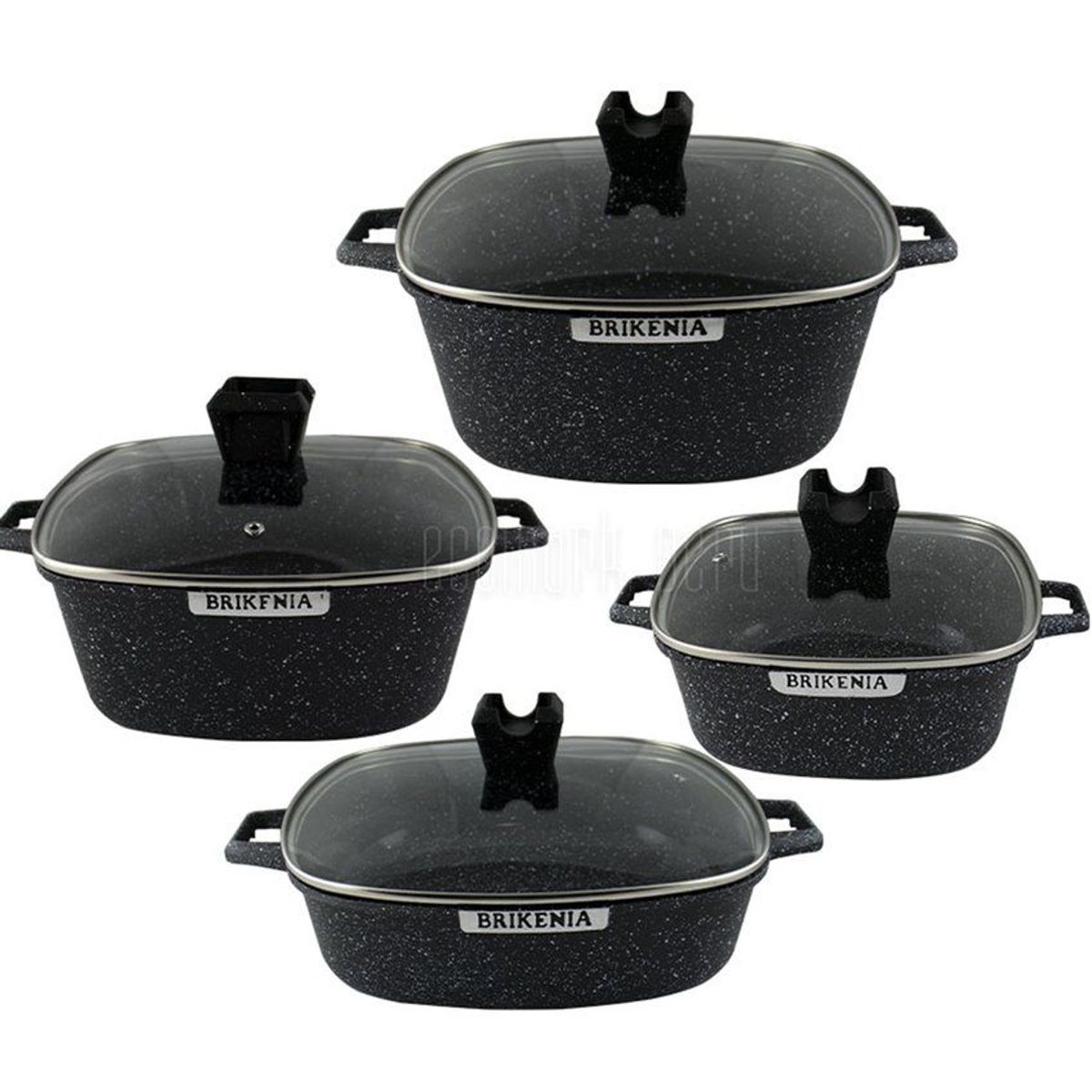 GENERICO - Set De Ollas Roca Volcanica Brikenia 8 Pzs