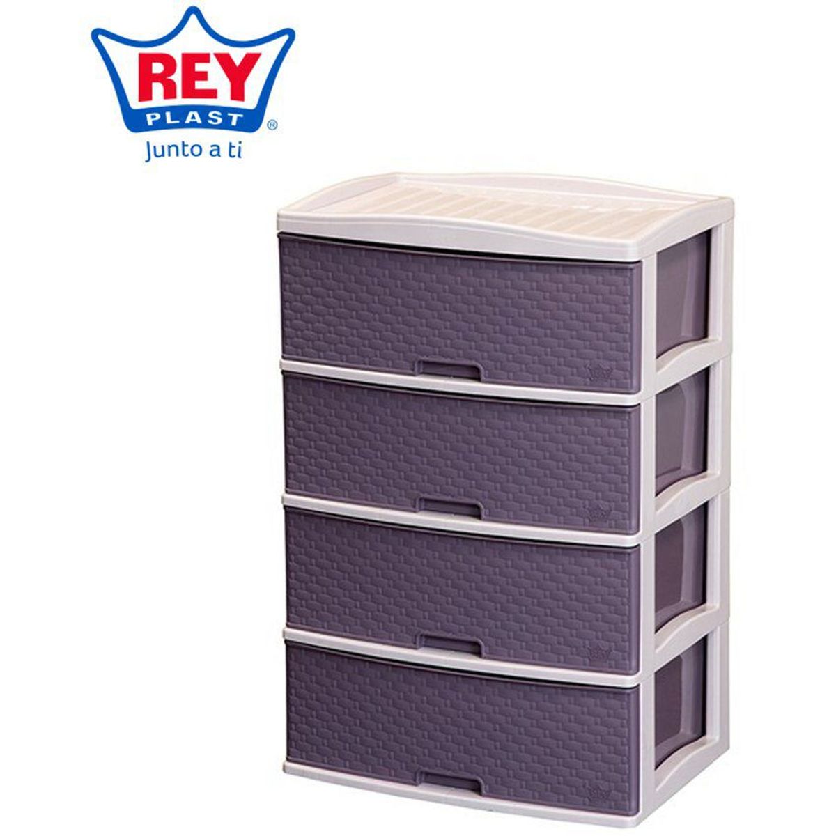 REYPLAST - Comoda Tejido En Ratán 4 Cajones Kusi Reyplast