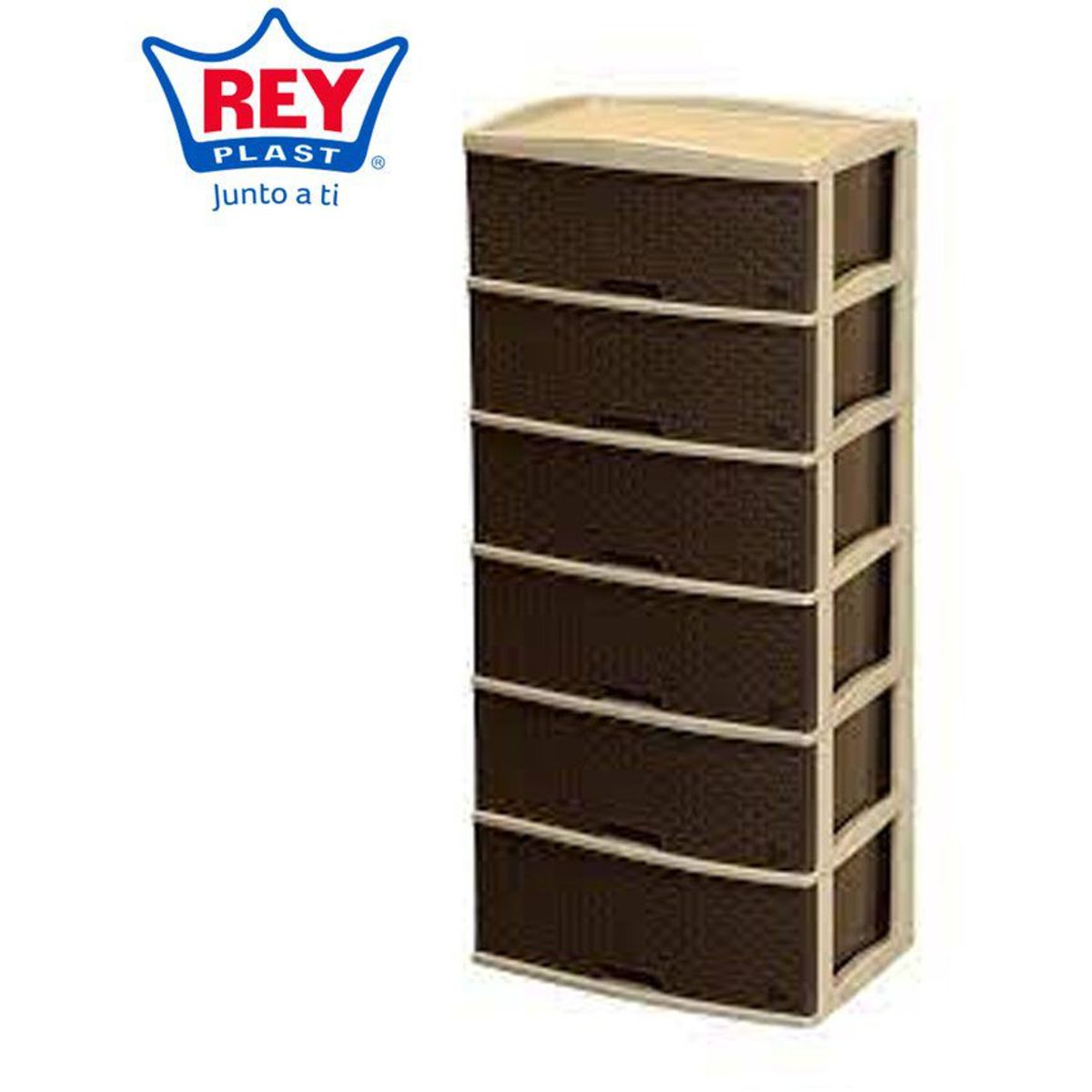 REYPLAST - Comoda 6 cajones kusi ratan reyplast