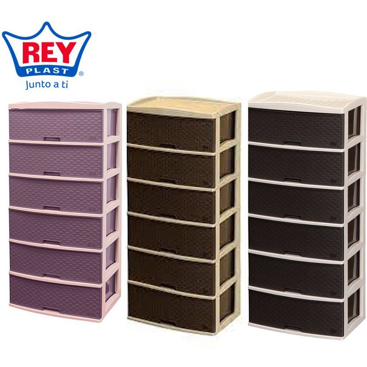REYPLAST - Comoda 6 Cajones Kusi Ratan Reyplast.