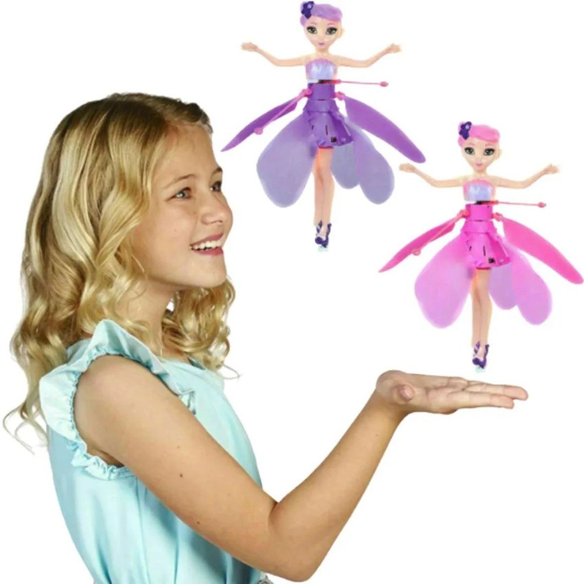GENERICO - Muñeca hada voladora con luces y sensor