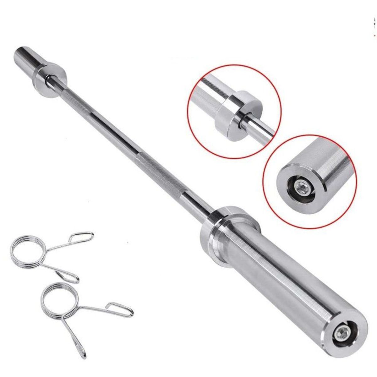 GENERICO - Barra recta 1.20 mt olimpica para pesas olimpicas