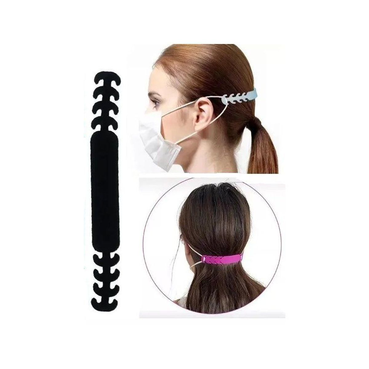 GENERICO - 10 protector de orejas gancho silicona para mascarilla