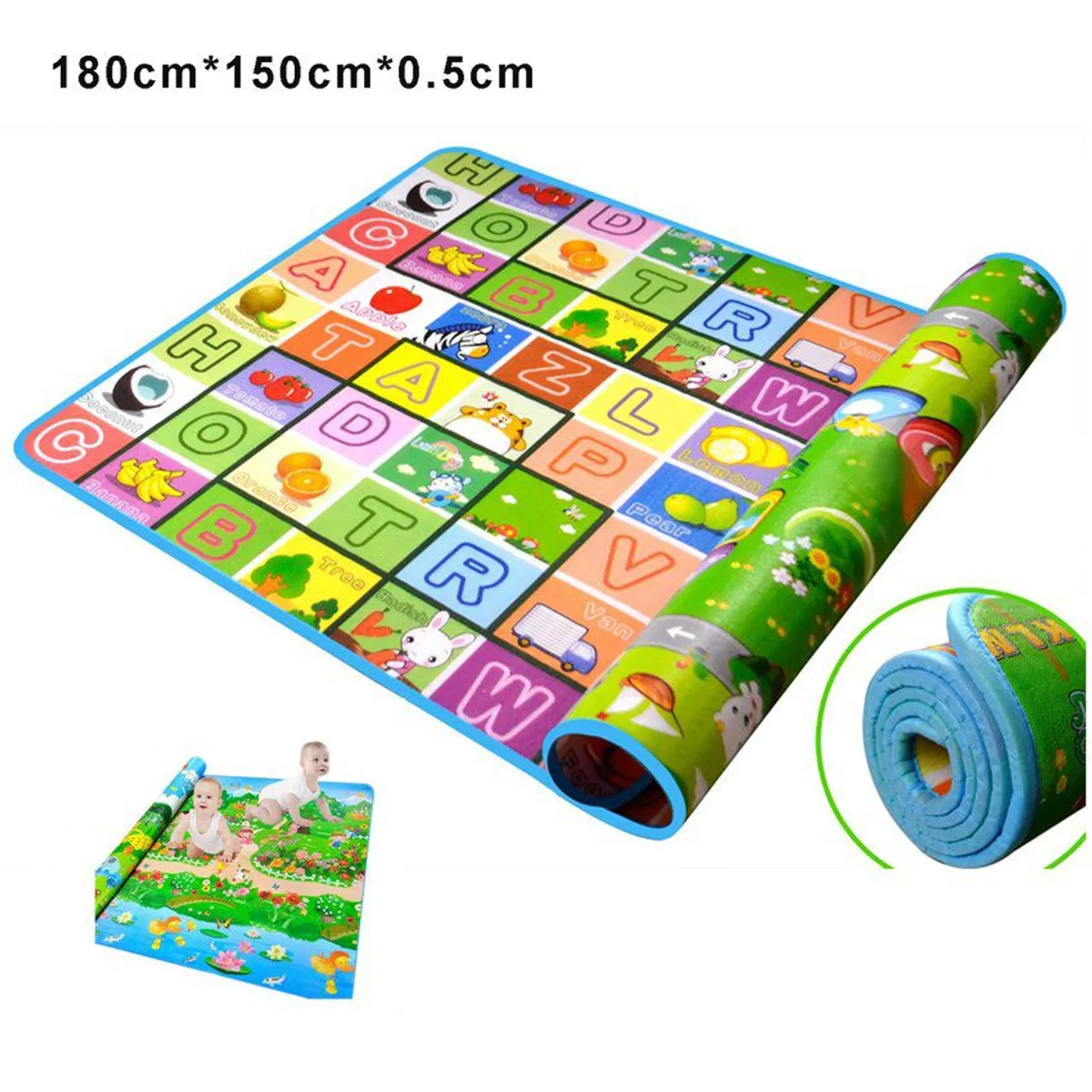 GENERICO - Alfombra Tapete Piso Reversible Antigolpe Estimula Niño Bebé