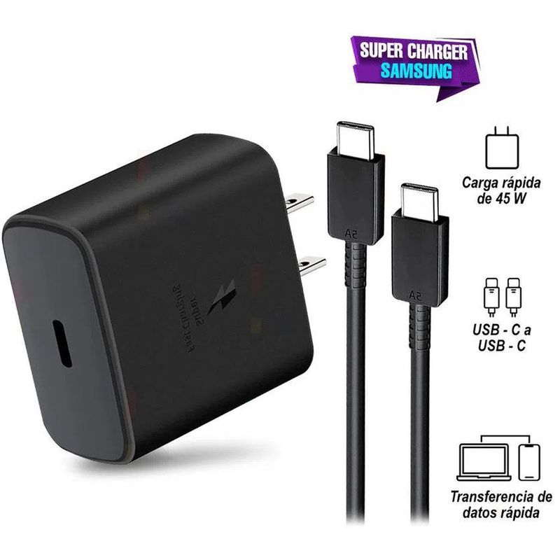 GENERICO - Cargador  45W Usb-C A C Carga Rápida