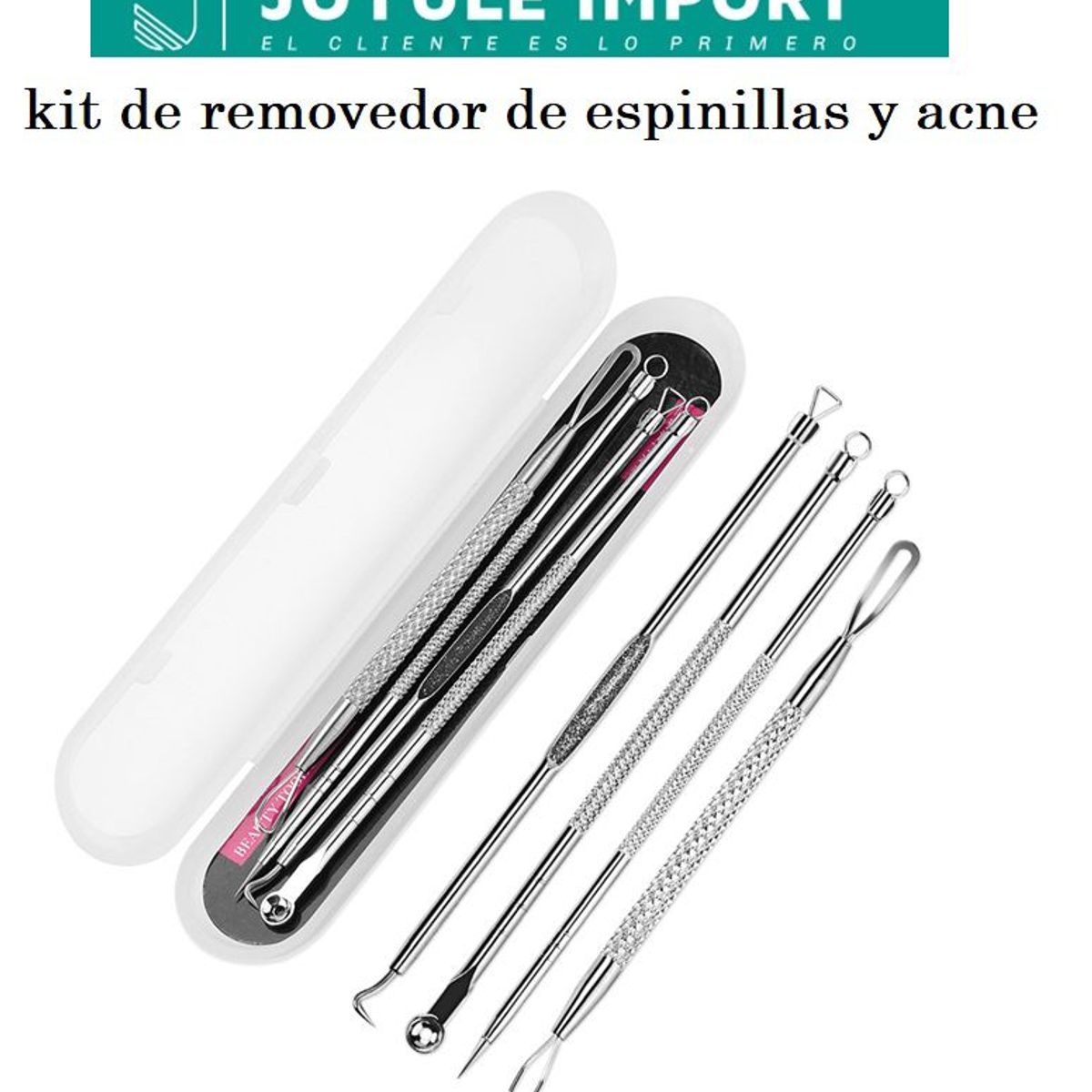 GENERICO - KIT EXTRACTOR DE ESPINILLAS, ACNE - 4 PIEZAS