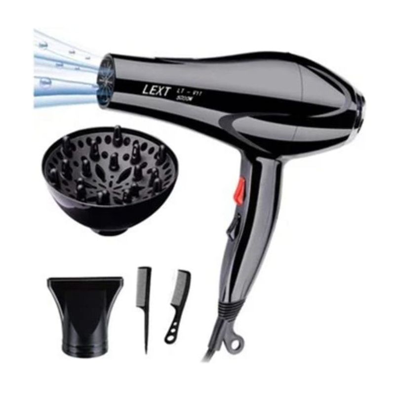 GENERICO - Secadora de Cabello 5000 Watts Aire Frío y Caliente con Accesorios