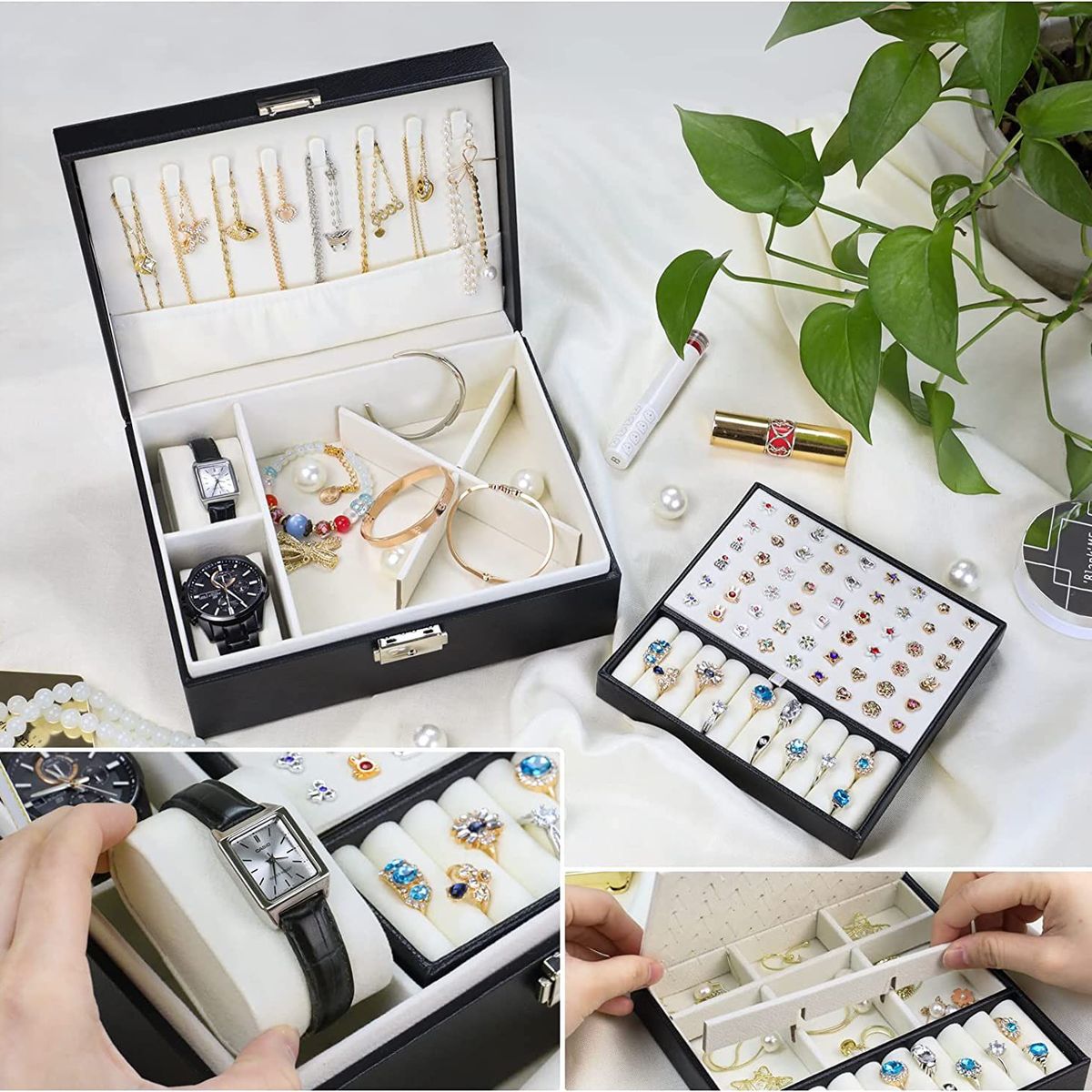 OEM - Organizadora de joyas para mujeres y niñas de 2 Capas_123