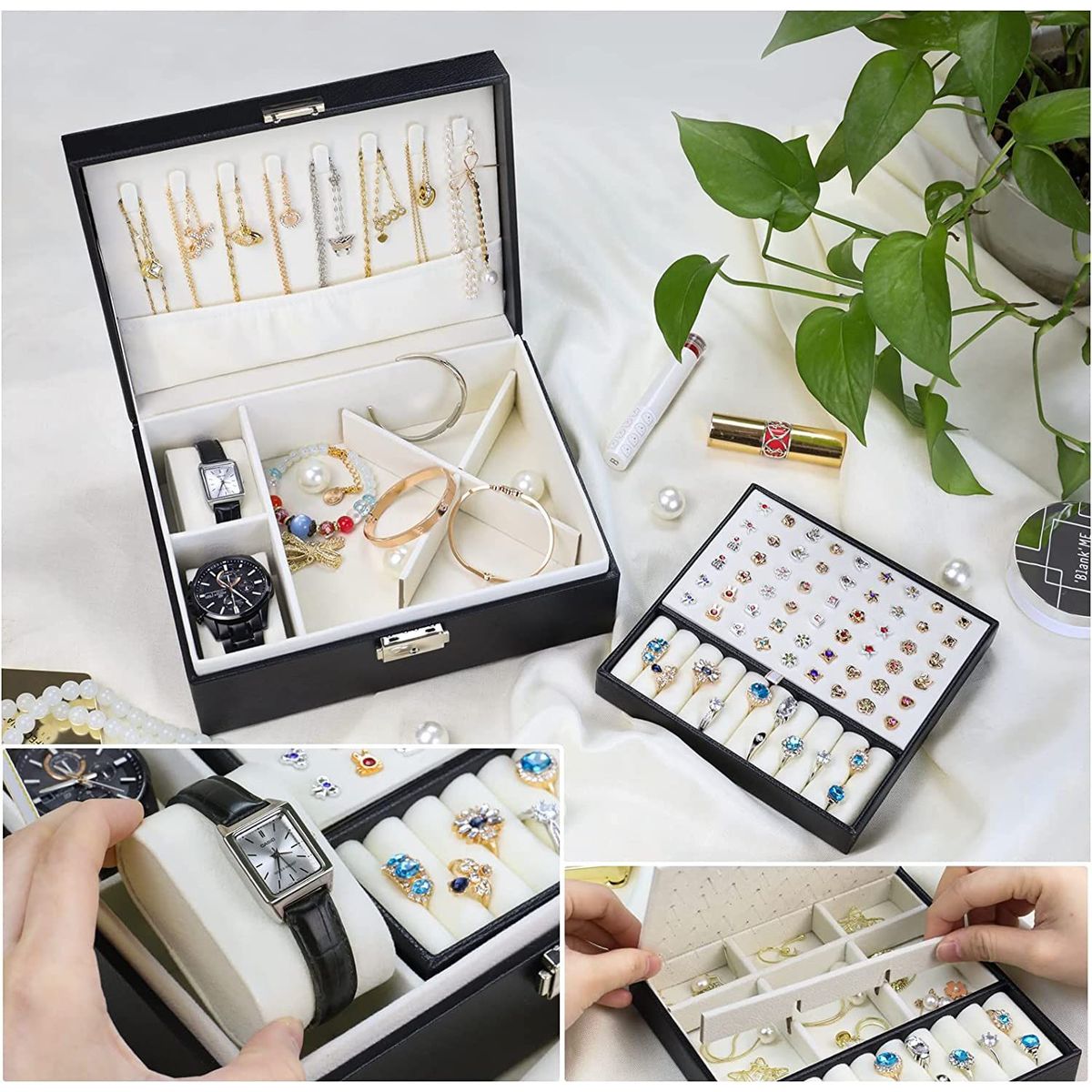 OEM - Organizadora de joyas para mujeres y niñas de 2 Capas_123