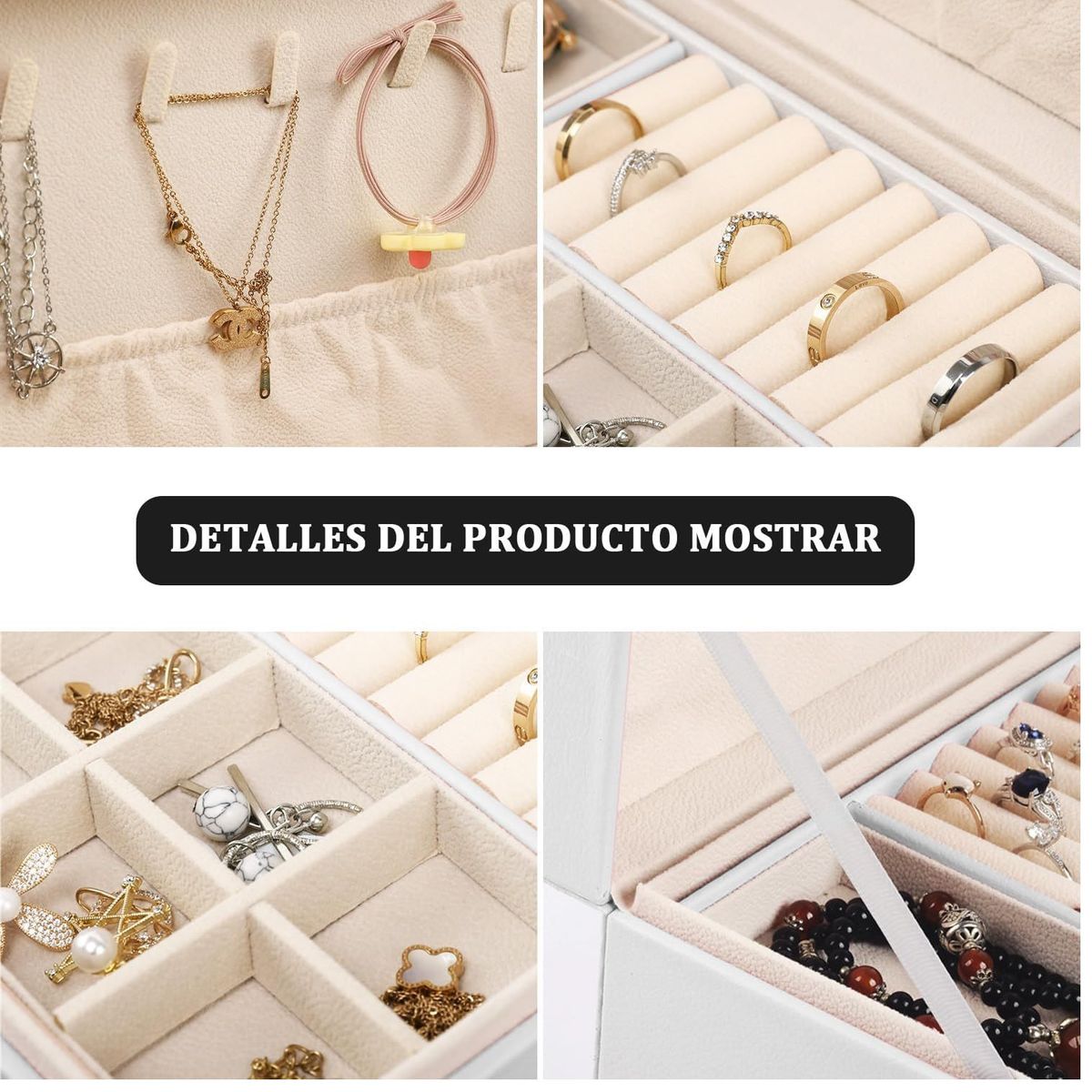 OEM - Organizadora de joyas para mujeres y niñas de 2 Capas_123