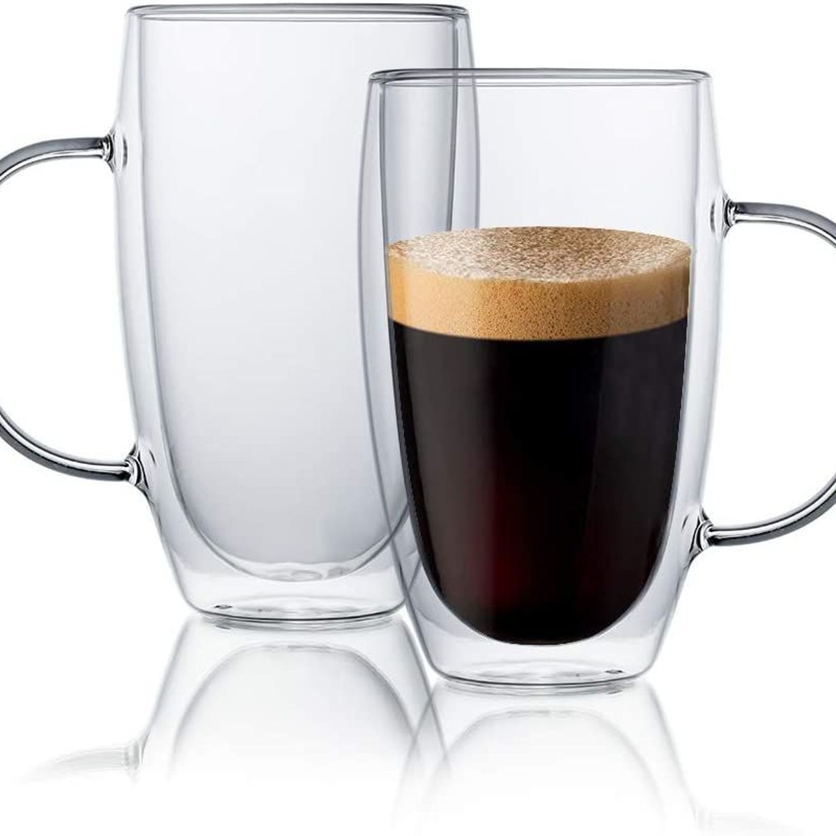 IMPORTADO MC - Set x 2 Tazas 450ml Doble Pared Vidrio