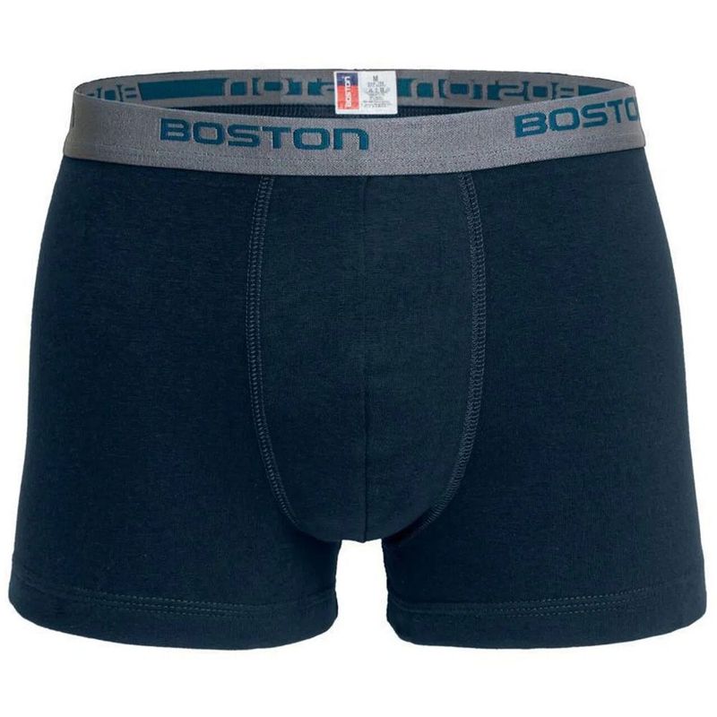 BOSTON - Bóxer Boston Corto Elástico Visible Azul Acero
