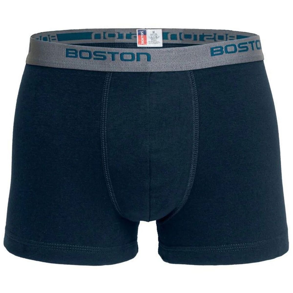 BOSTON - Bóxer Boston Corto Elástico Visible Azul Acero