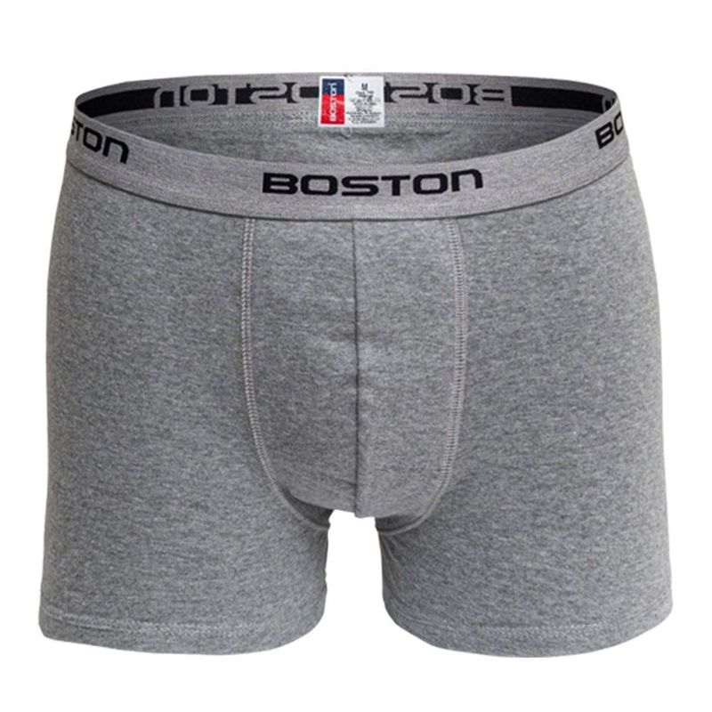 BOSTON - Bóxer Boston Corto Elástico Visible Plomo Claro