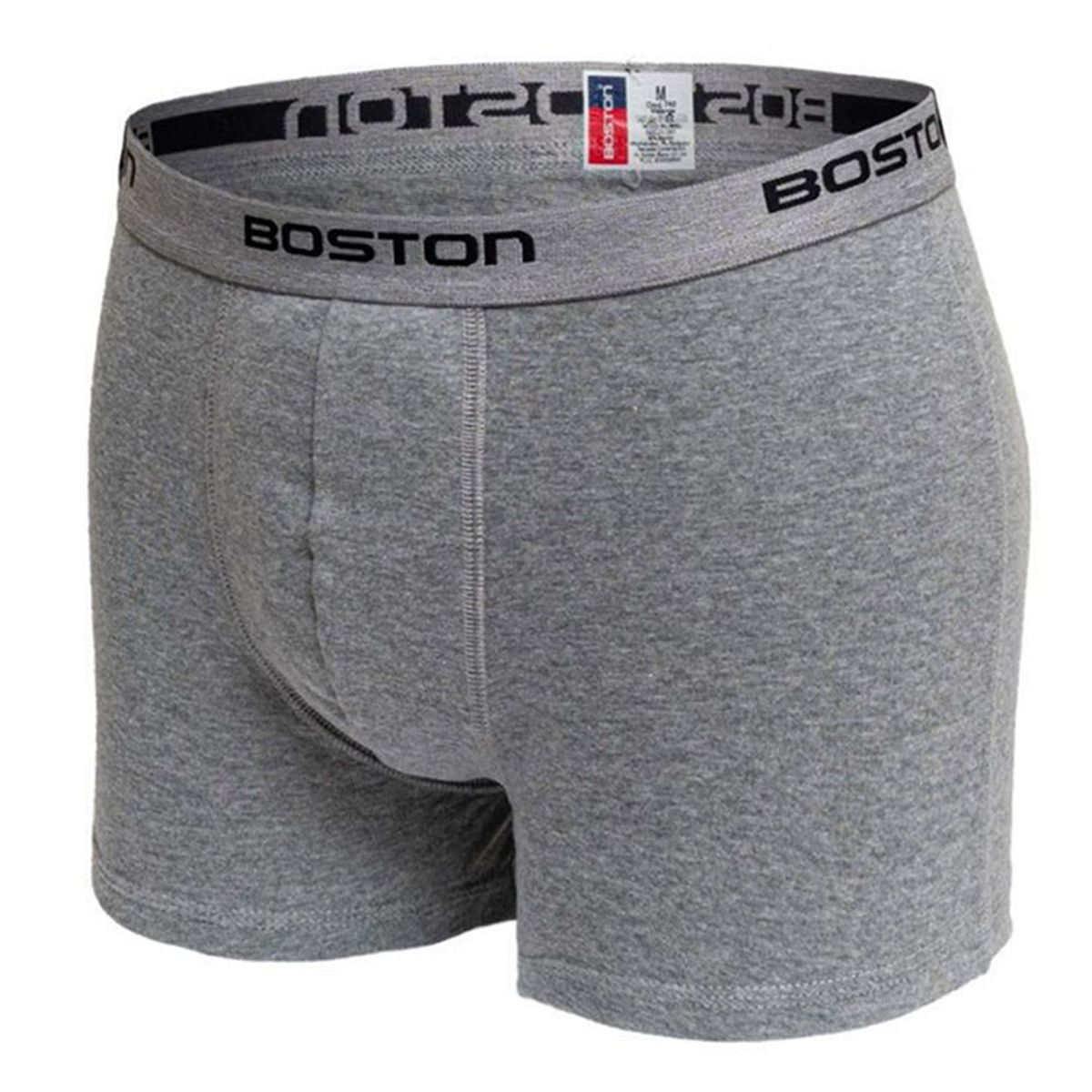 BOSTON - Bóxer Boston Corto Elástico Visible Plomo Claro