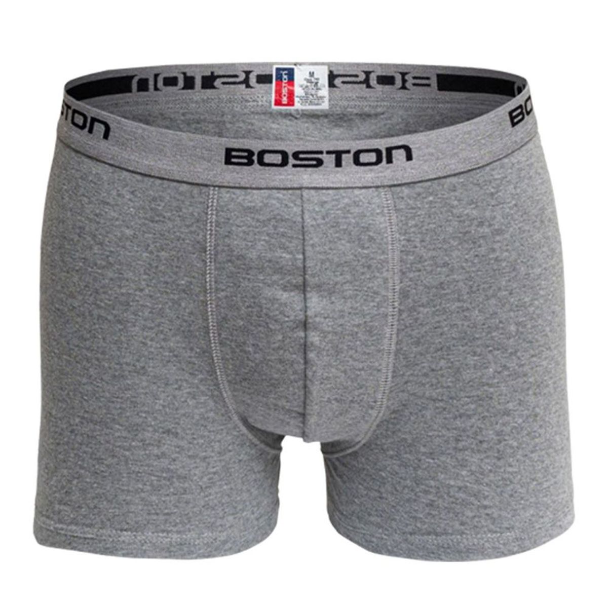 BOSTON - Bóxer Boston Corto Elástico Visible Plomo Claro