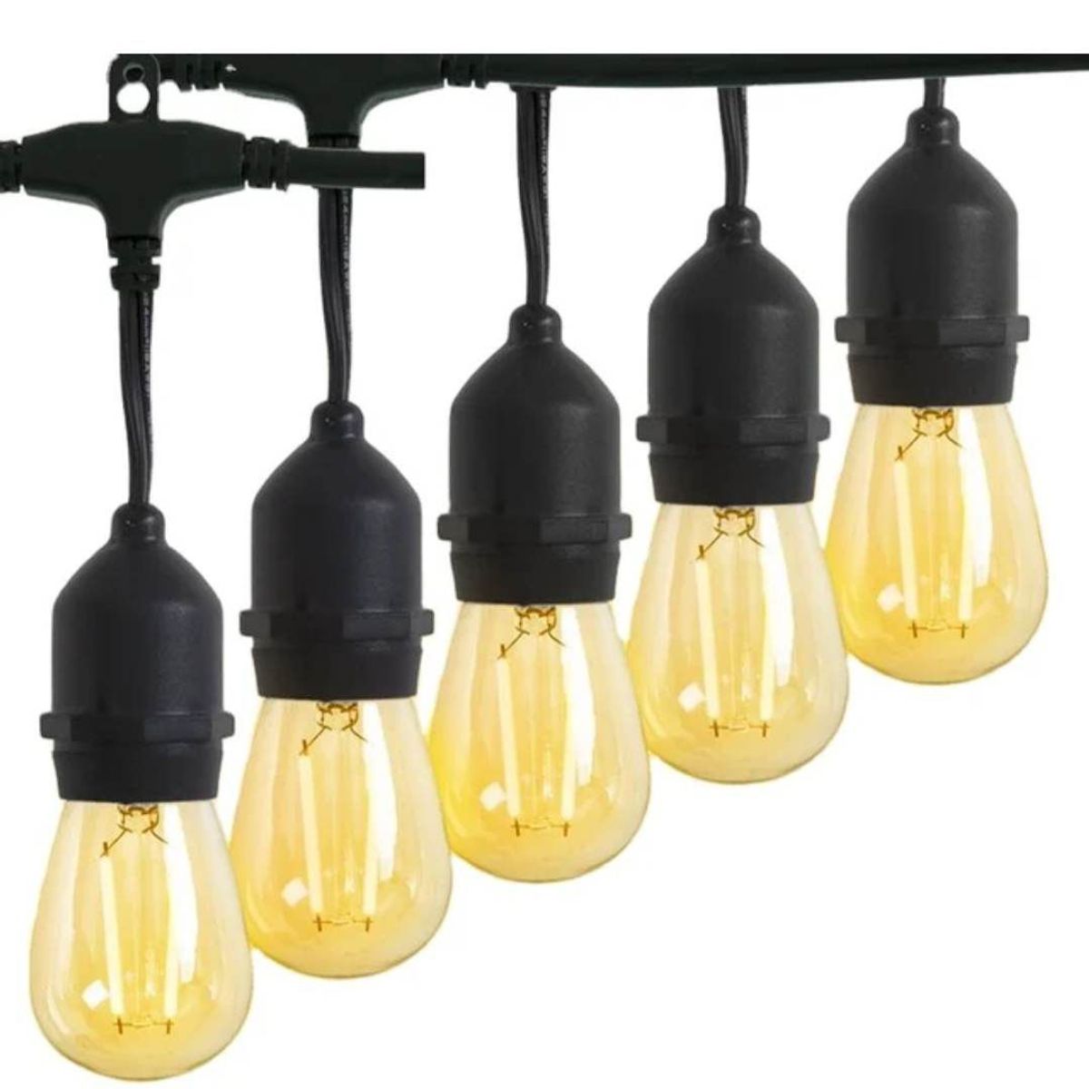 GENERICO - Luces 20 Focos 10M Decoracion Vintage Fiestas Exterior Jardin Fiestas