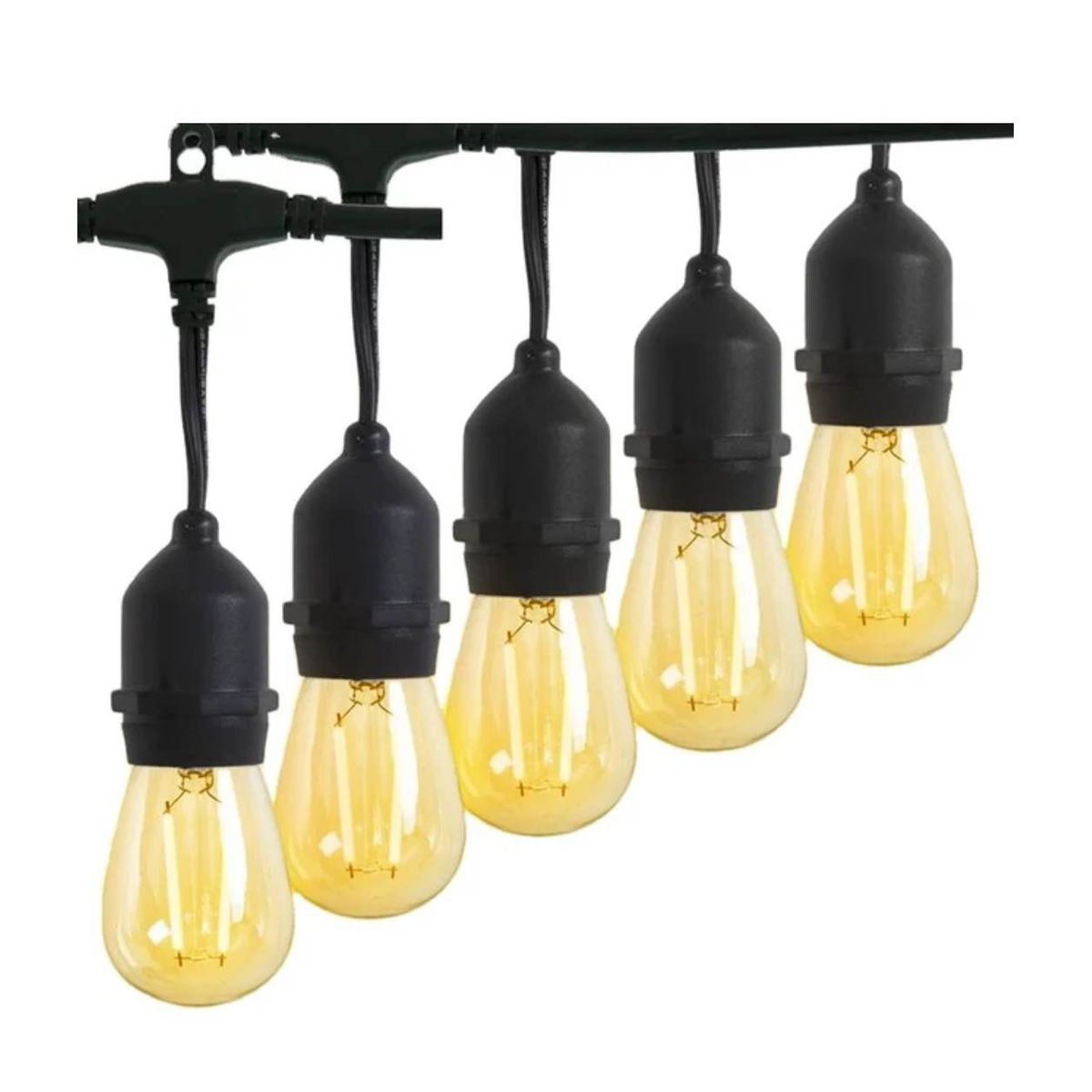 GENERICO - Luces 20 Focos 10M Decoracion Vintage Fiestas Exterior Jardin Fiestas