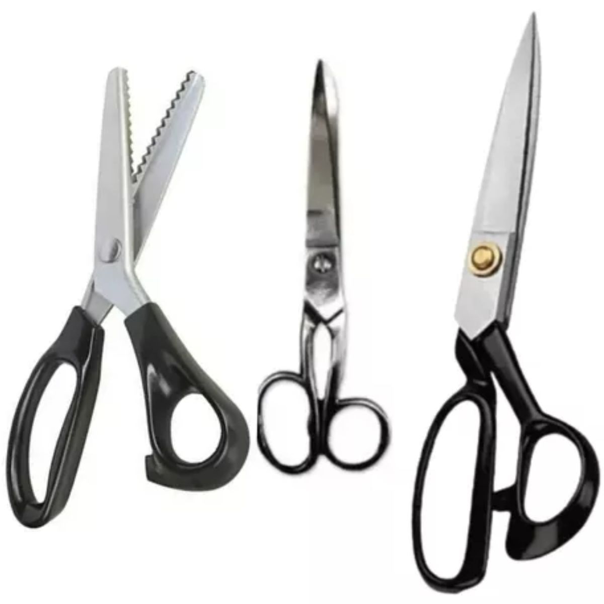 GENERICO - Kit de Tijera Para costura Zigzag y Tijera de Sastre