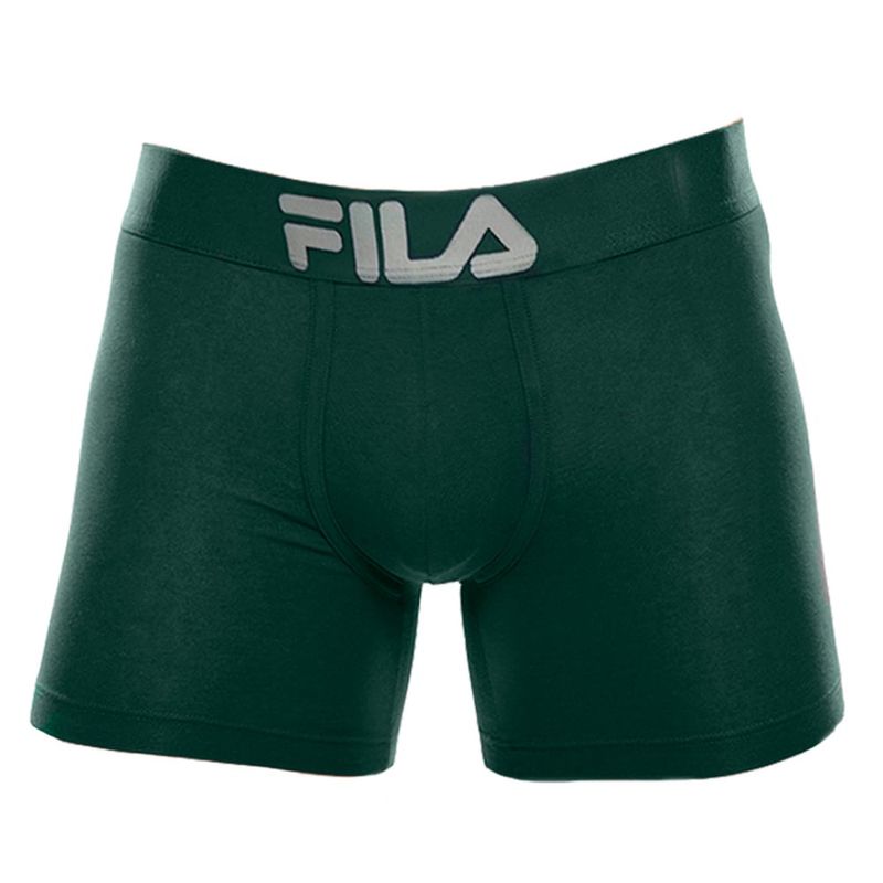 FILA - Bóxer Fila  Pretina Ancha Verde Oscuro