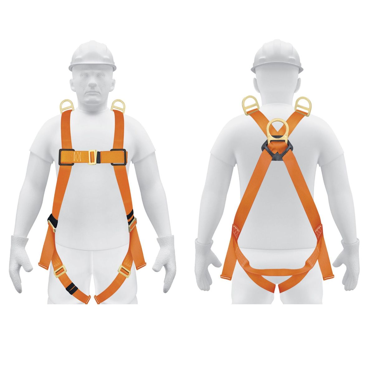 TRUPER - Arnés de seguridad cuerpo completo 3 anillos, truper