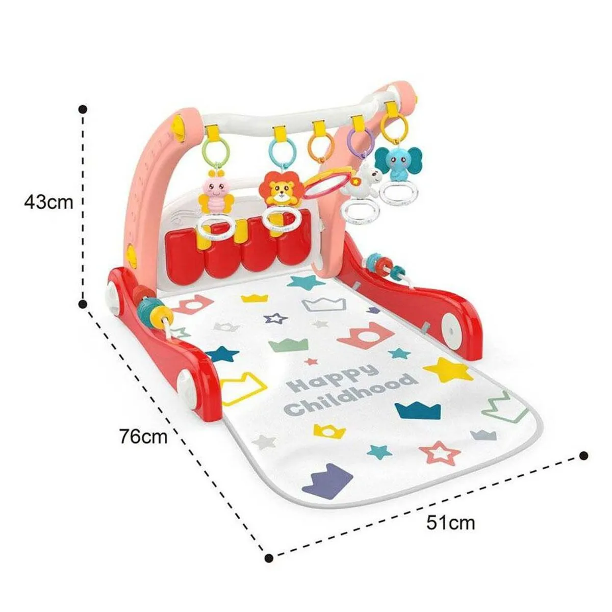 IDEAL - Gimnasio Caminador 2en1 Musical King Walker
