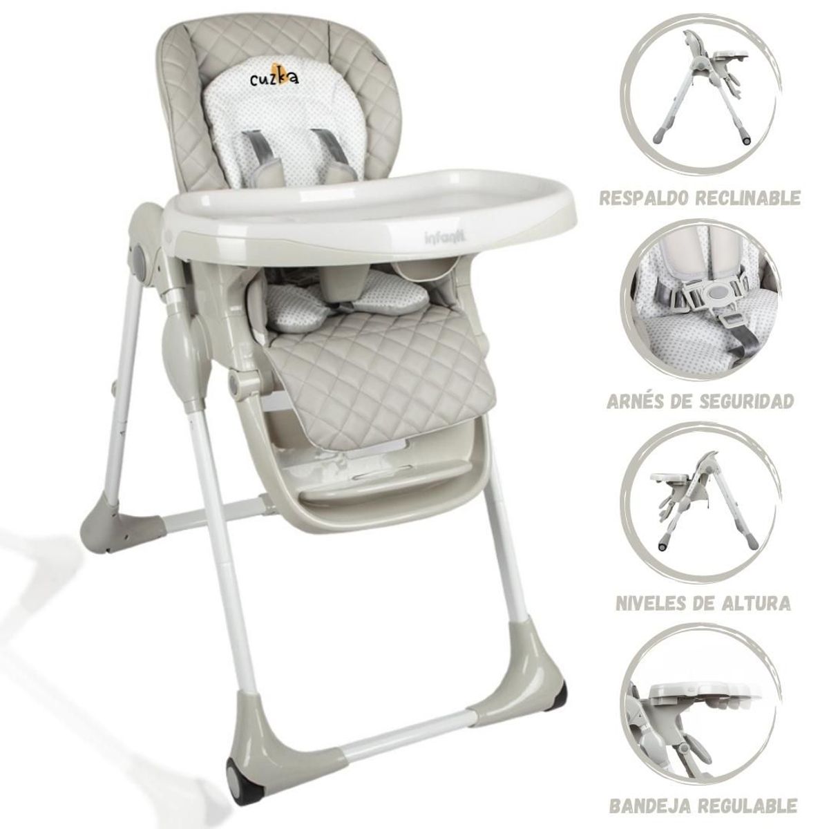 INFANTI - Silla Graduable INFANTI »HAPPY MEAL PRO» GRAY