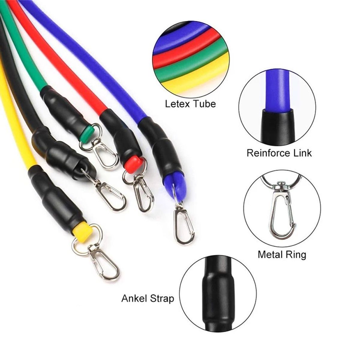 HOLGU - Ligas de Resistencia Pack de 5 Entrenamiento Yoga