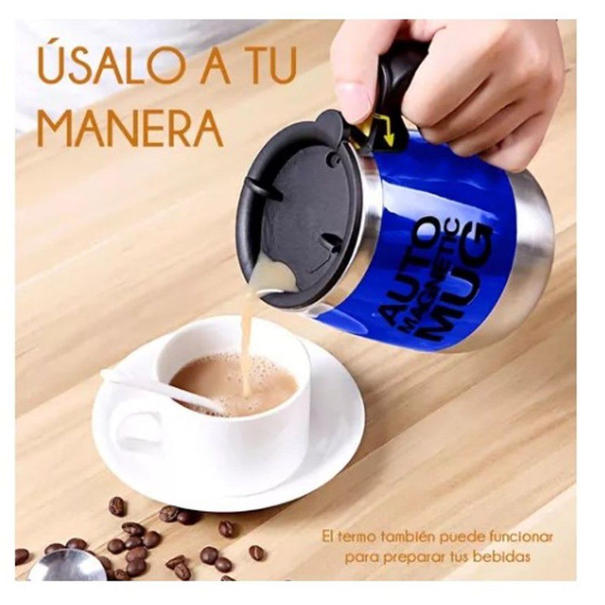 GENERICO - Taza Mezcladora Automática  de Calidad AZUL