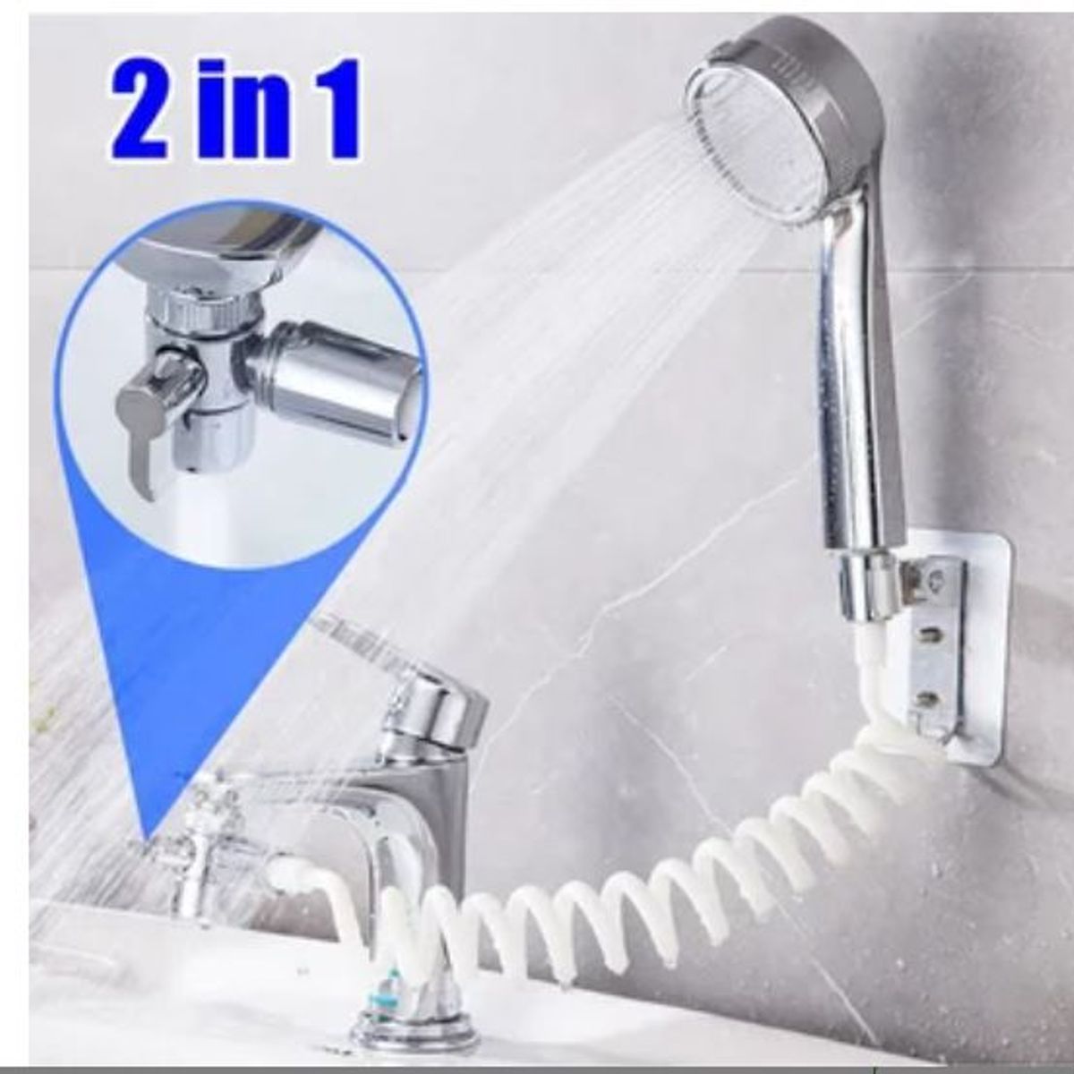 GENERICO - Adaptador de caño grifo  accesorio de ducha y colgador baño