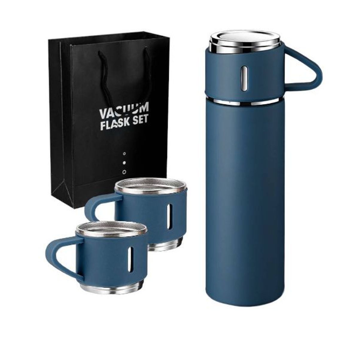 GENERICO - Set de 3 Piezas Termo 500ml C/ Tazas de Acero