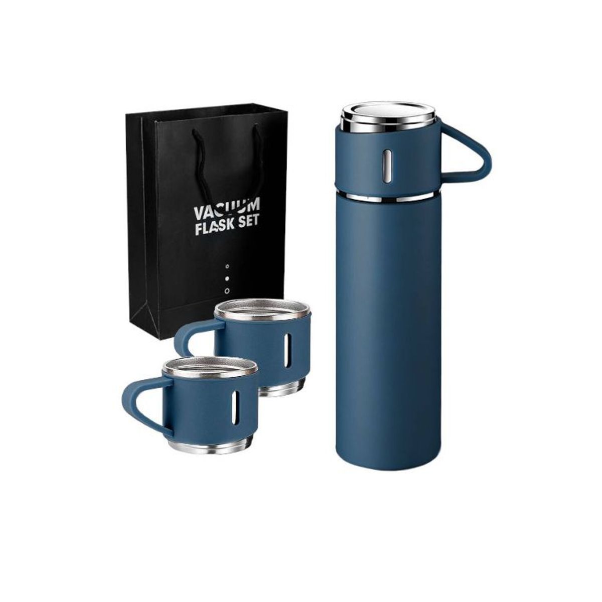 GENERICO - Set de 3 Piezas Termo 500ml C/ Tazas de Acero