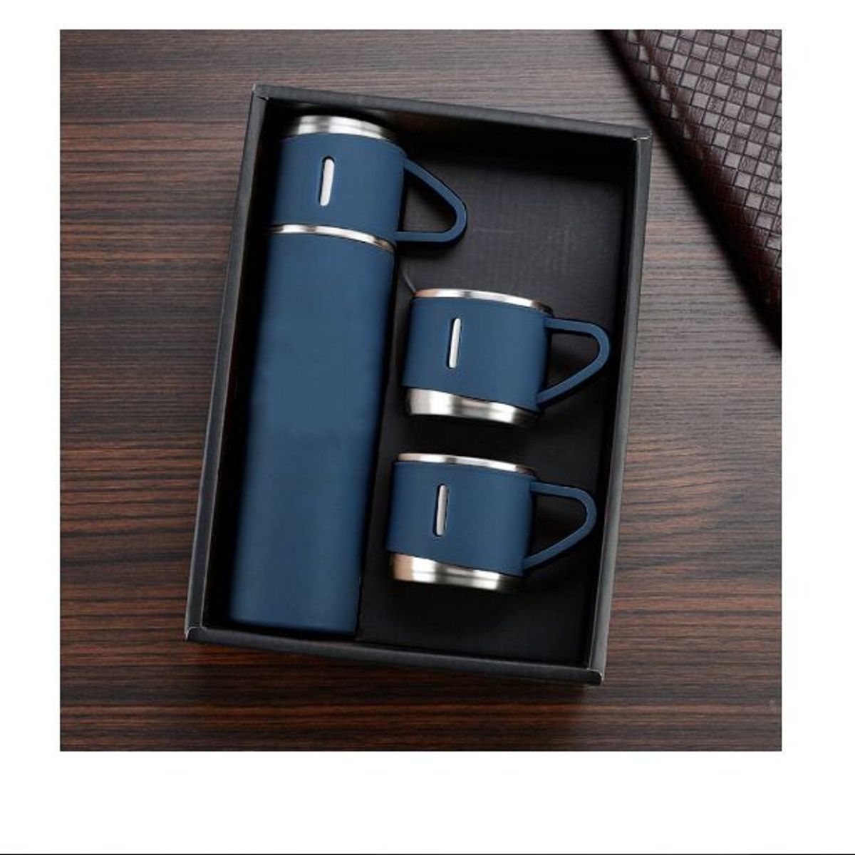 GENERICO - Set de 3 Piezas Termo 500ml C/ Tazas de Acero