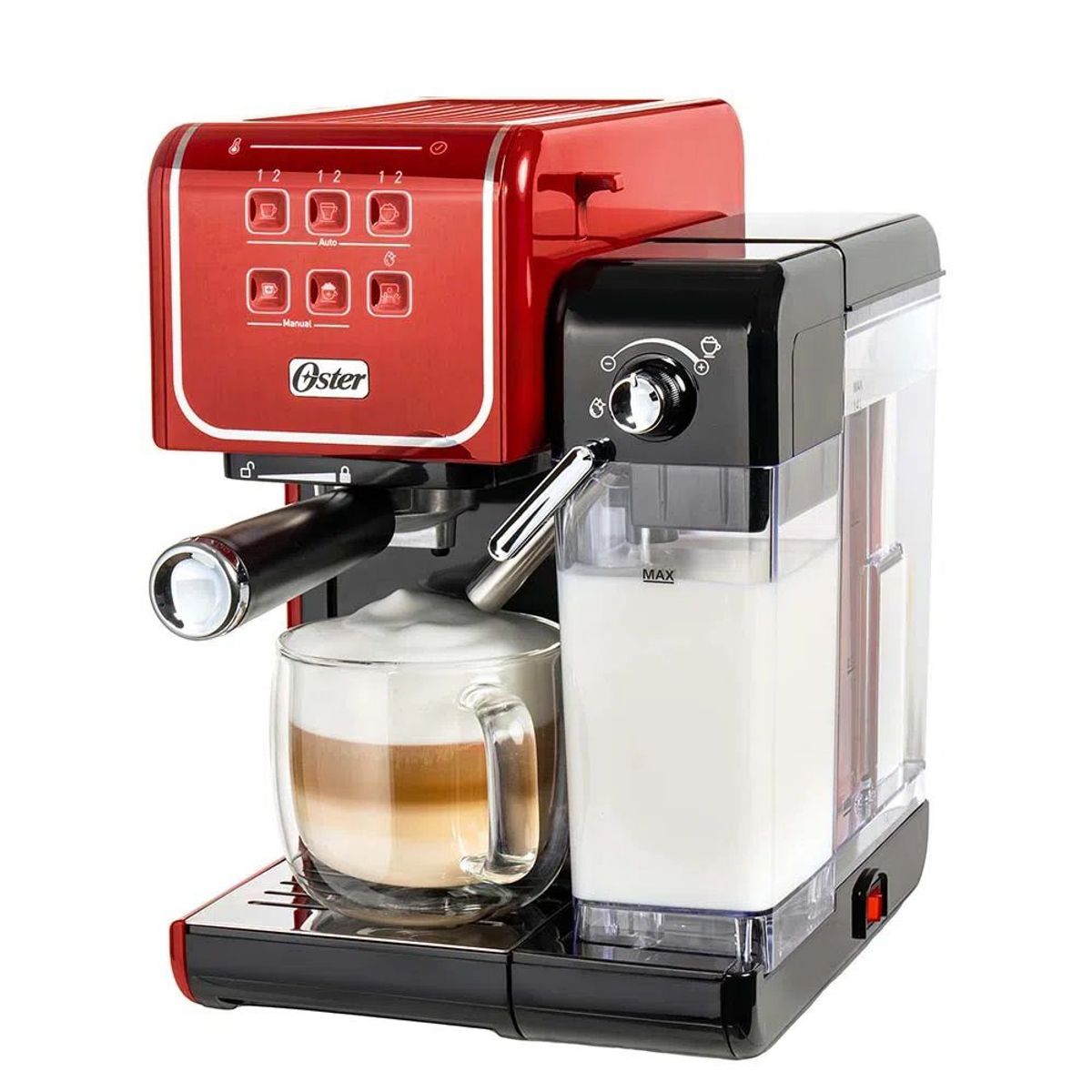 OSTER - Cafetera Oster Prima Latte Automatica BVSTEM6801R Rojo