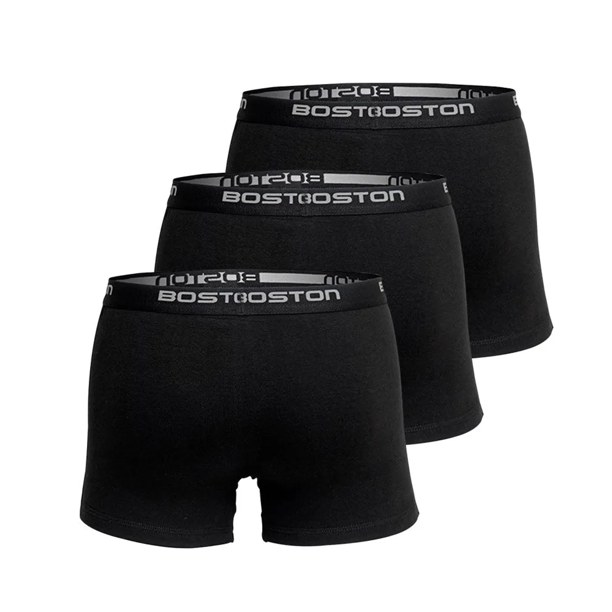 BOSTON - Pack X3 Bóxers Boston 742 Negro-Algodón-Deportivo