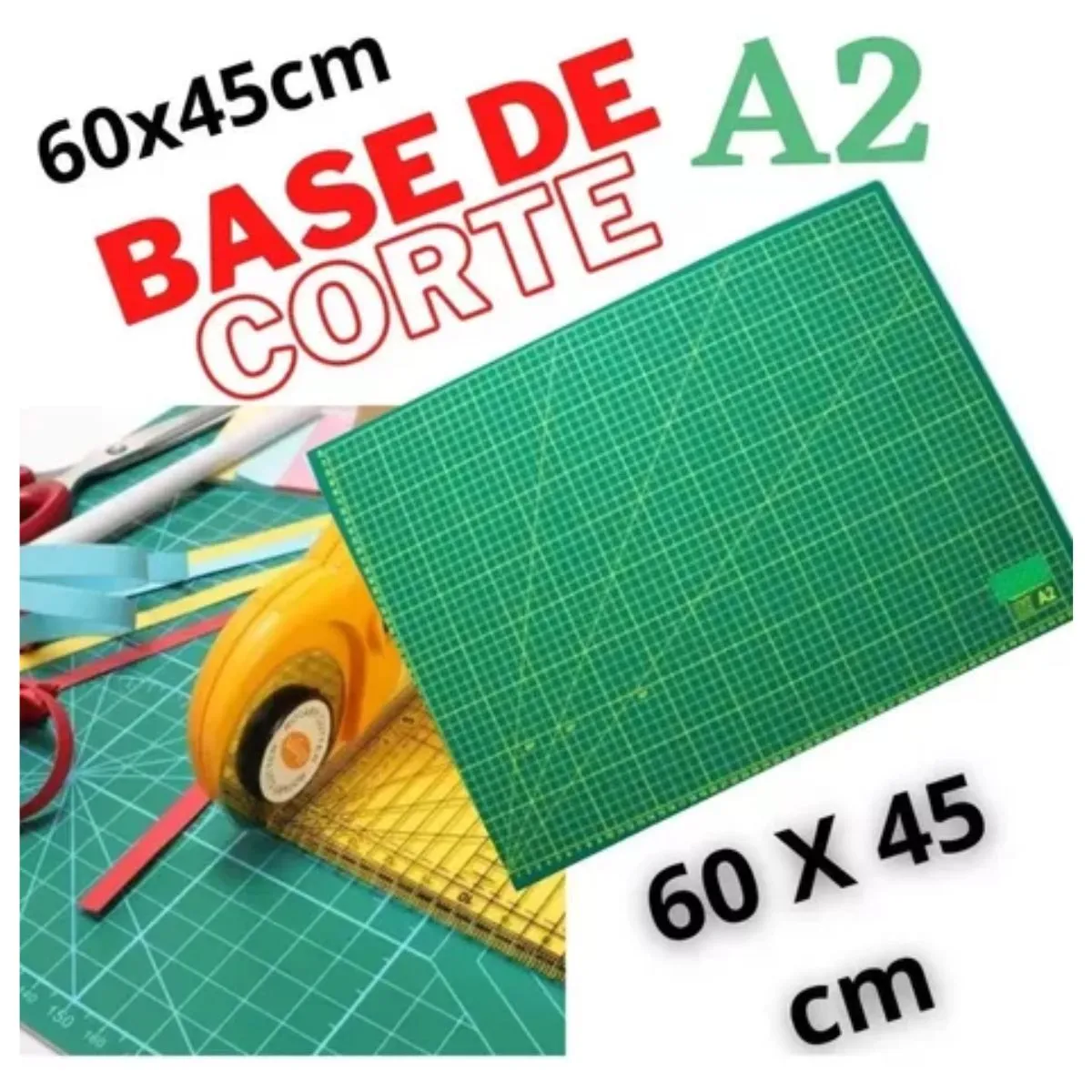 GENERICO - Base De Corte A2 Multiuso, Tabla de Corte A2 - 60 x 45 cm