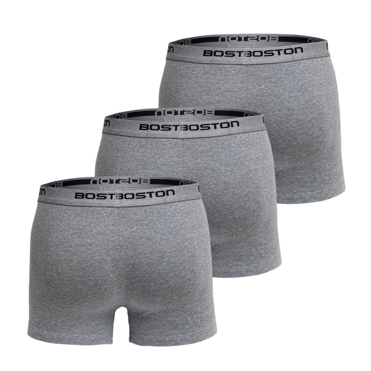 BOSTON - Pack x3 Bóxer Boston Corto Plomo Claro