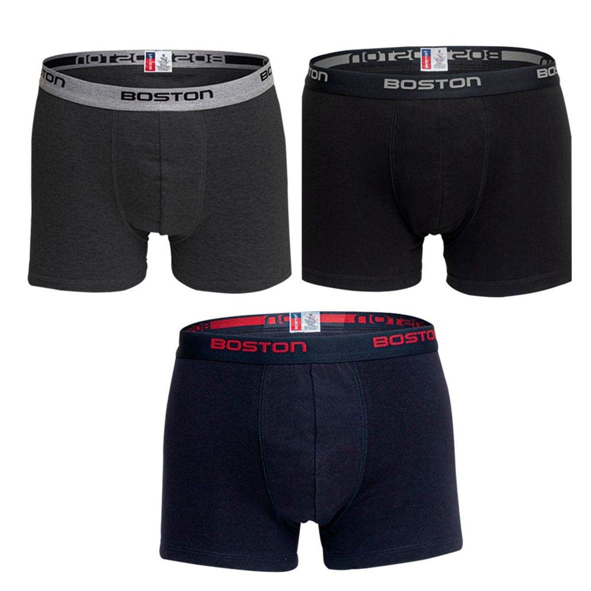 BOSTON - Pack X6 Bóxer Boston Corto Multicolor Algodón