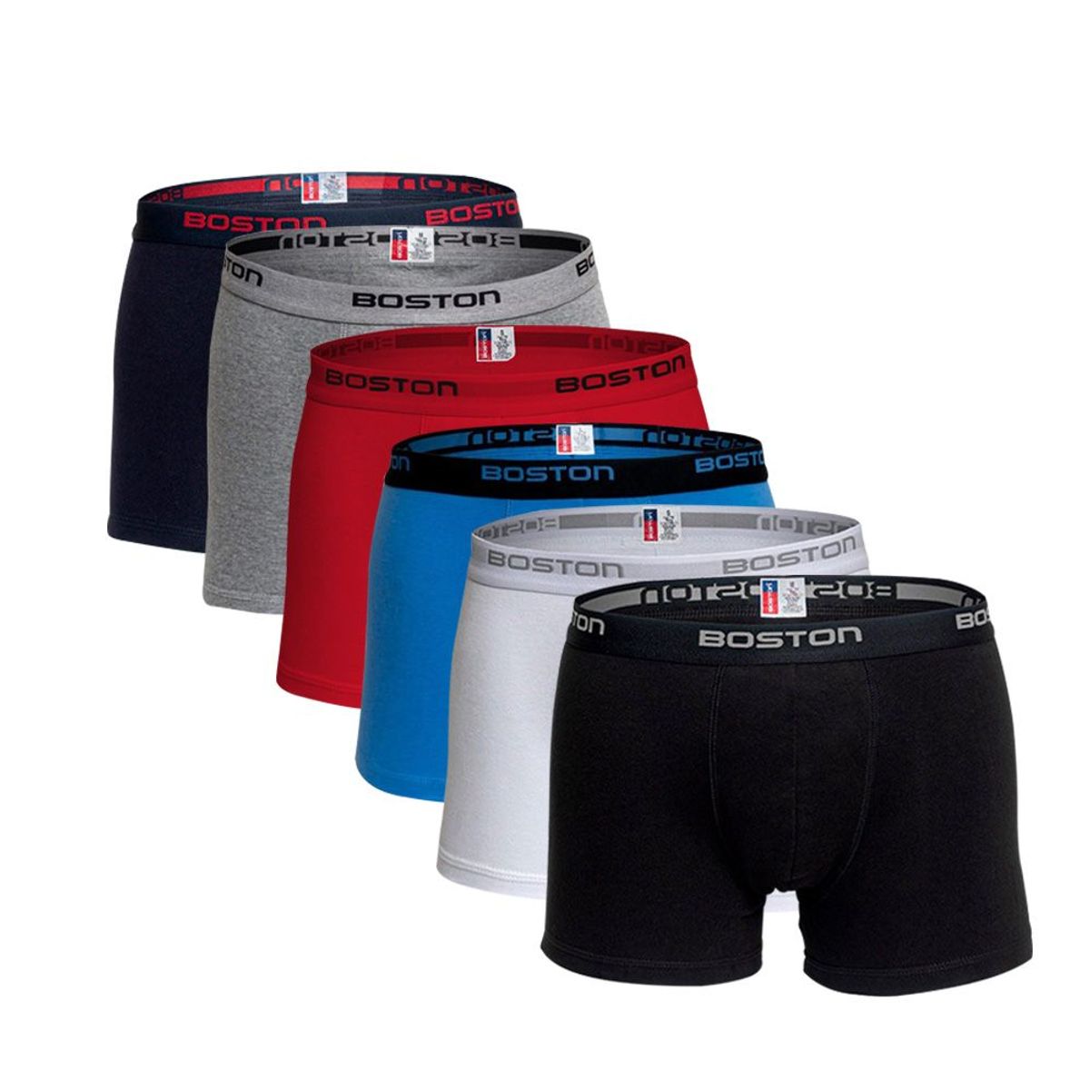BOSTON - Boston Pack x6 Bóxer Corto Multicolor 2