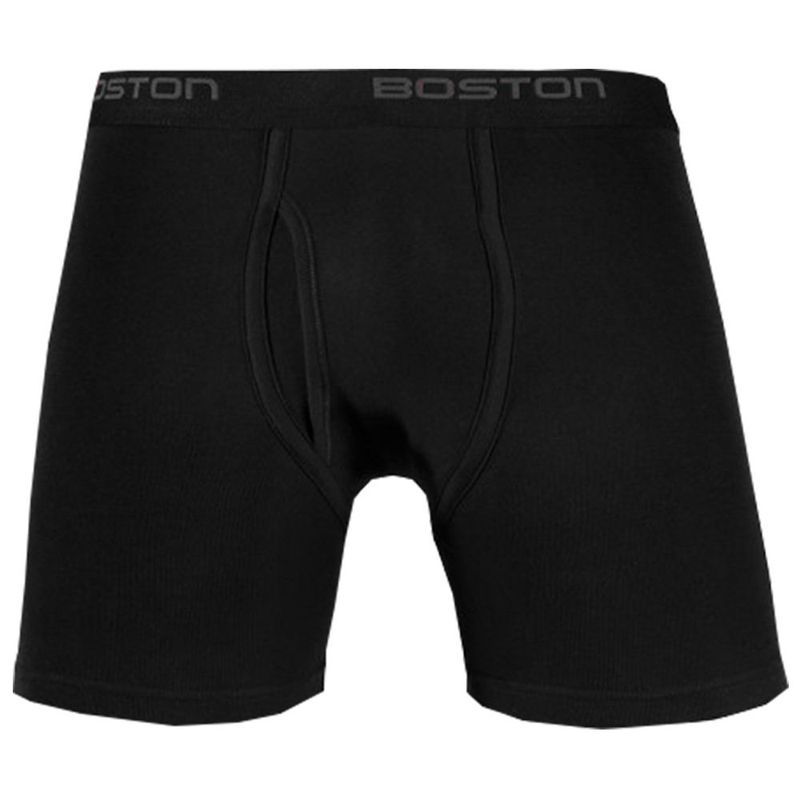 BOSTON - Bóxer Boston Largo Elástico Visible Negro